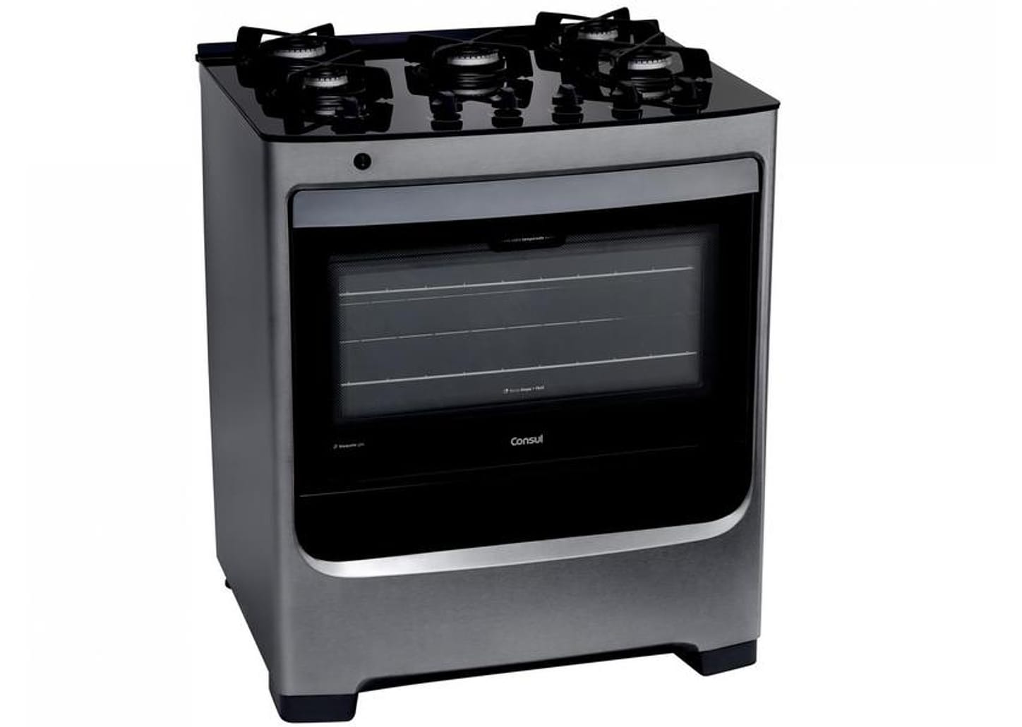 Fogão 5 Bocas Consul Mesa de Vidro - Acendimento Automático CFS5 VAR