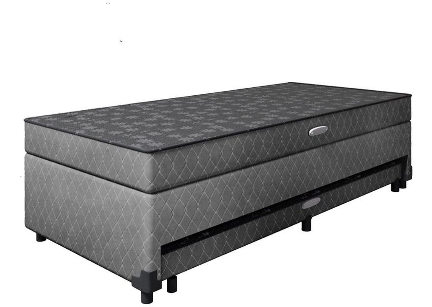Cama Box Solteiro LightSpuma com Baú e Cama Auxiliar 55x88x188cm Lady