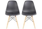 Jogo de Cadeiras Pé Palito Assento Preto EAM-PR1