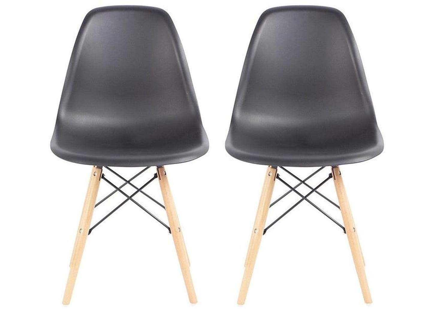 Jogo de Cadeiras Pé Palito Assento Preto EAM-PR1