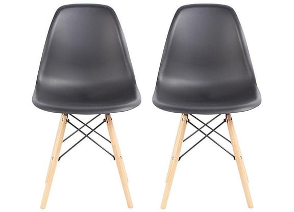 Jogo de Cadeiras Pé Palito Assento Preto EAM-PR1