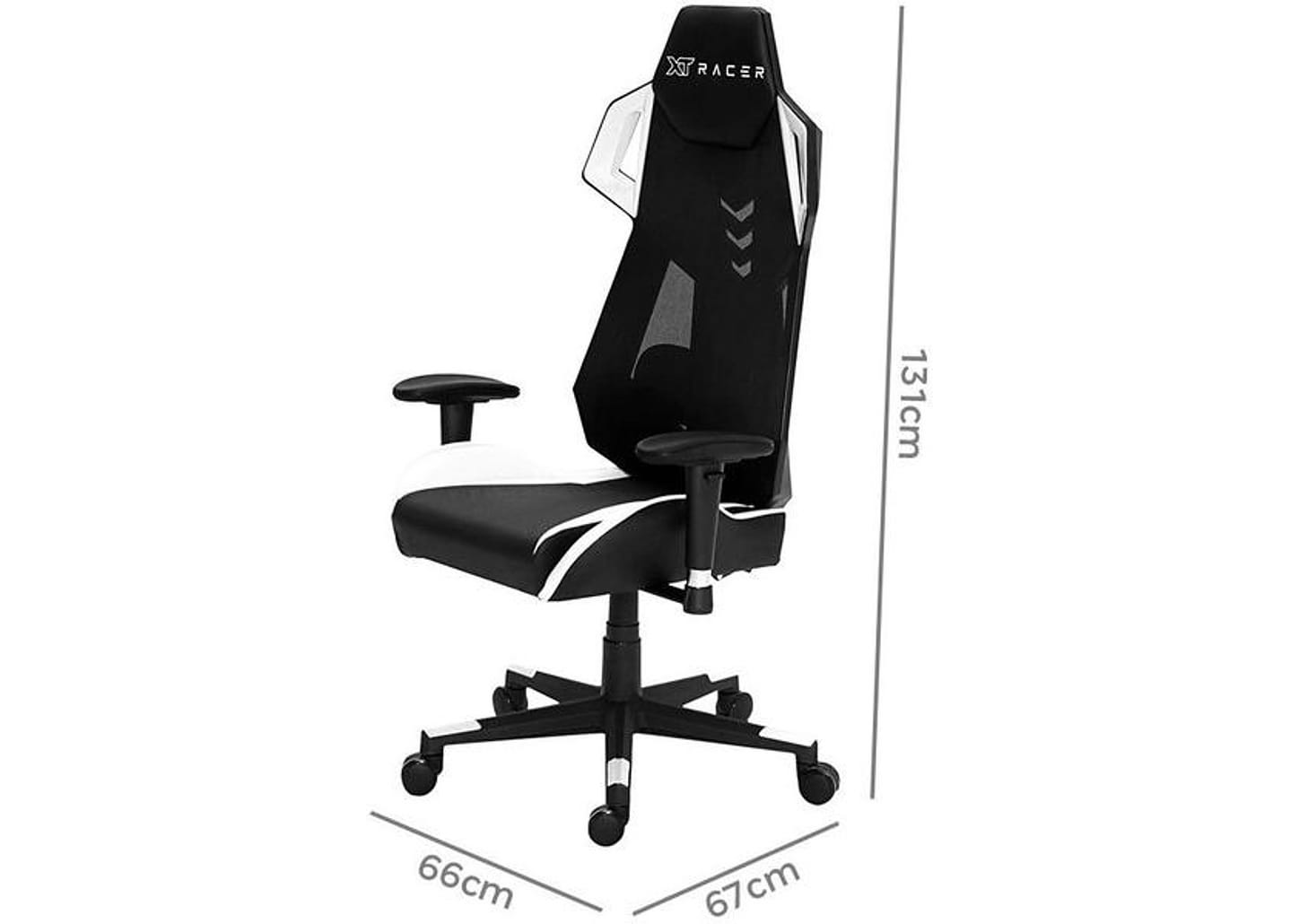 Cadeira Gamer XT Racer Reclinável Preta e Branca - Armor Series XTA150