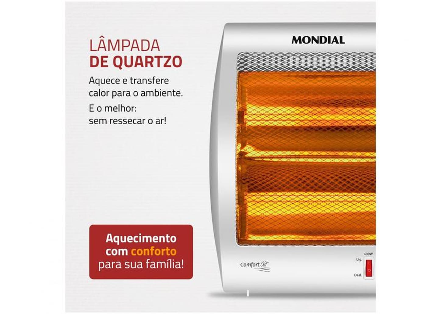 Aquecedor Halogênio Mondial Comfort Air - Portátil