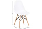 Jogo de Cadeiras Pé Palito Assento Branco EAM-BR1