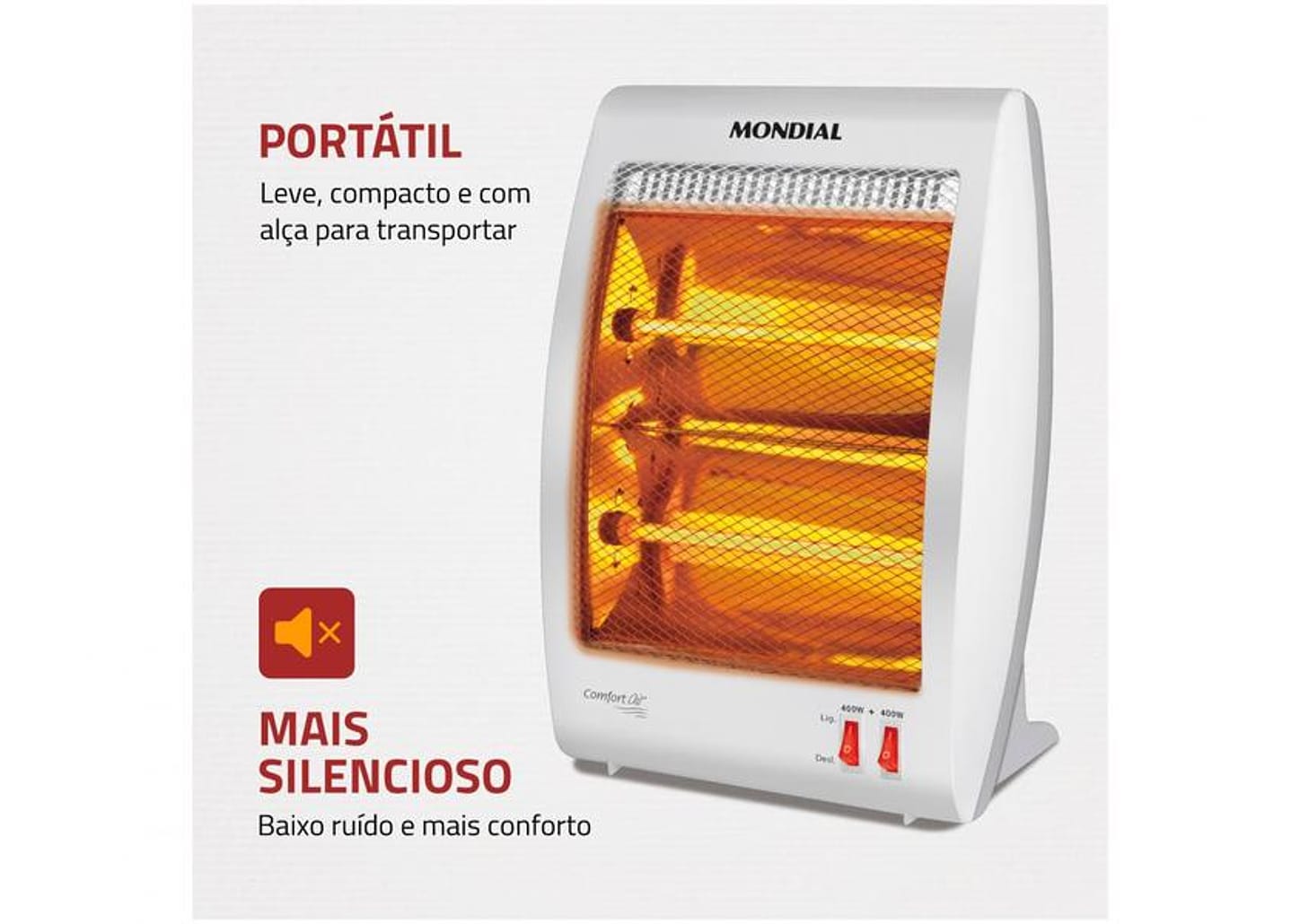 Aquecedor Halogênio Mondial Comfort Air - Portátil