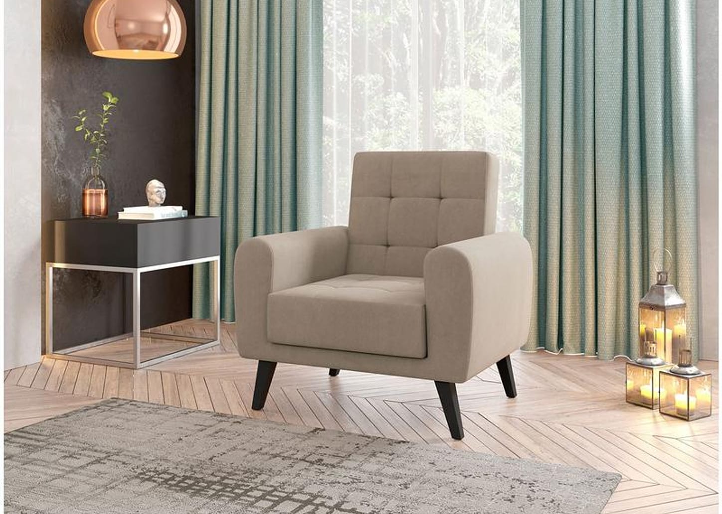 Poltrona Decorativa Matrix Lívia