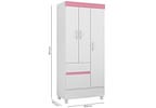Guarda-roupa Solteiro 3 Portas 2 Gavetas Demóbile Wind