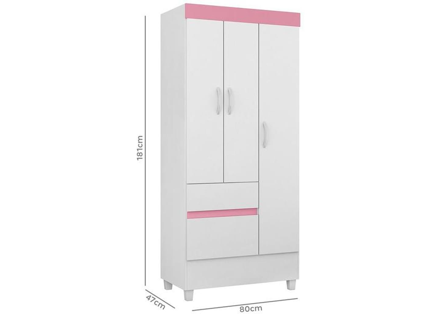 Guarda-roupa Solteiro 3 Portas 2 Gavetas Demóbile Wind