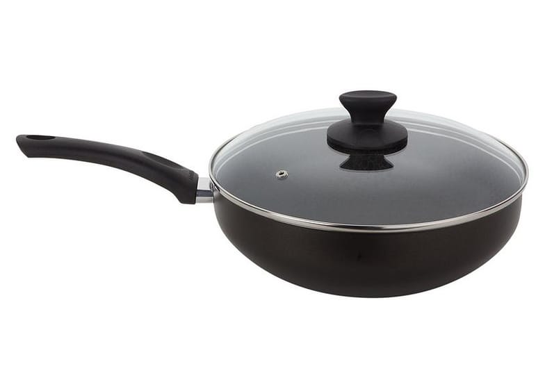 Frigideira Antiaderente Multiflon de Alumínio com Tampa 67828 Preta 28cm