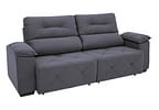 Sofá Retrátil Reclinável 3 Lugares Suede Moviment Grazzia Linoforte