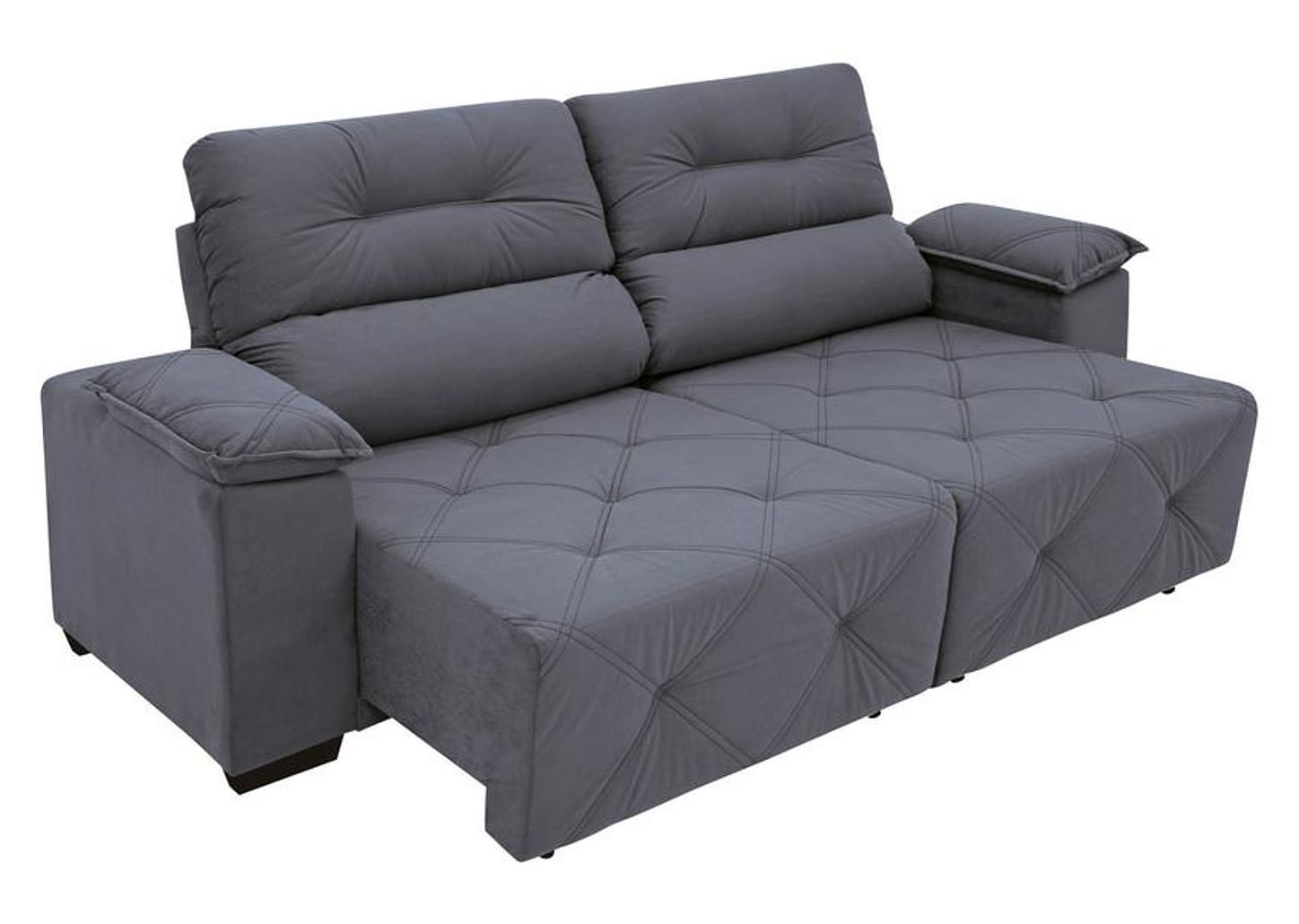 Sofá Retrátil Reclinável 3 Lugares Suede Moviment Grazzia Linoforte