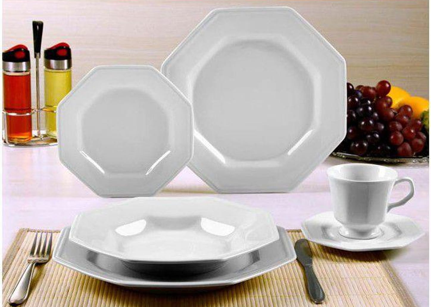 Aparelho de Jantar em Porcelana 20 Peças - Schmidt Prisma