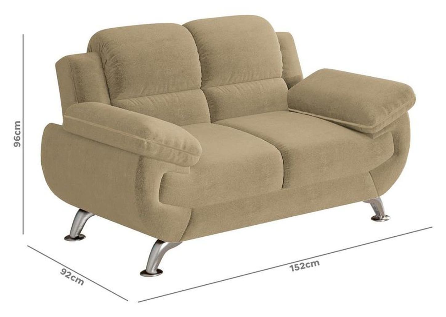 Sofá 2 Lugares Suede Spazium Linoforte