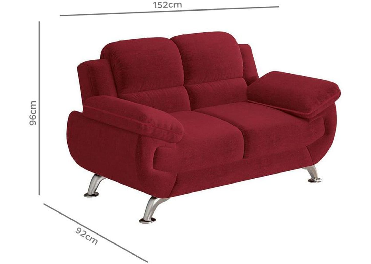 Sofá 2 Lugares Suede Spazium Linoforte