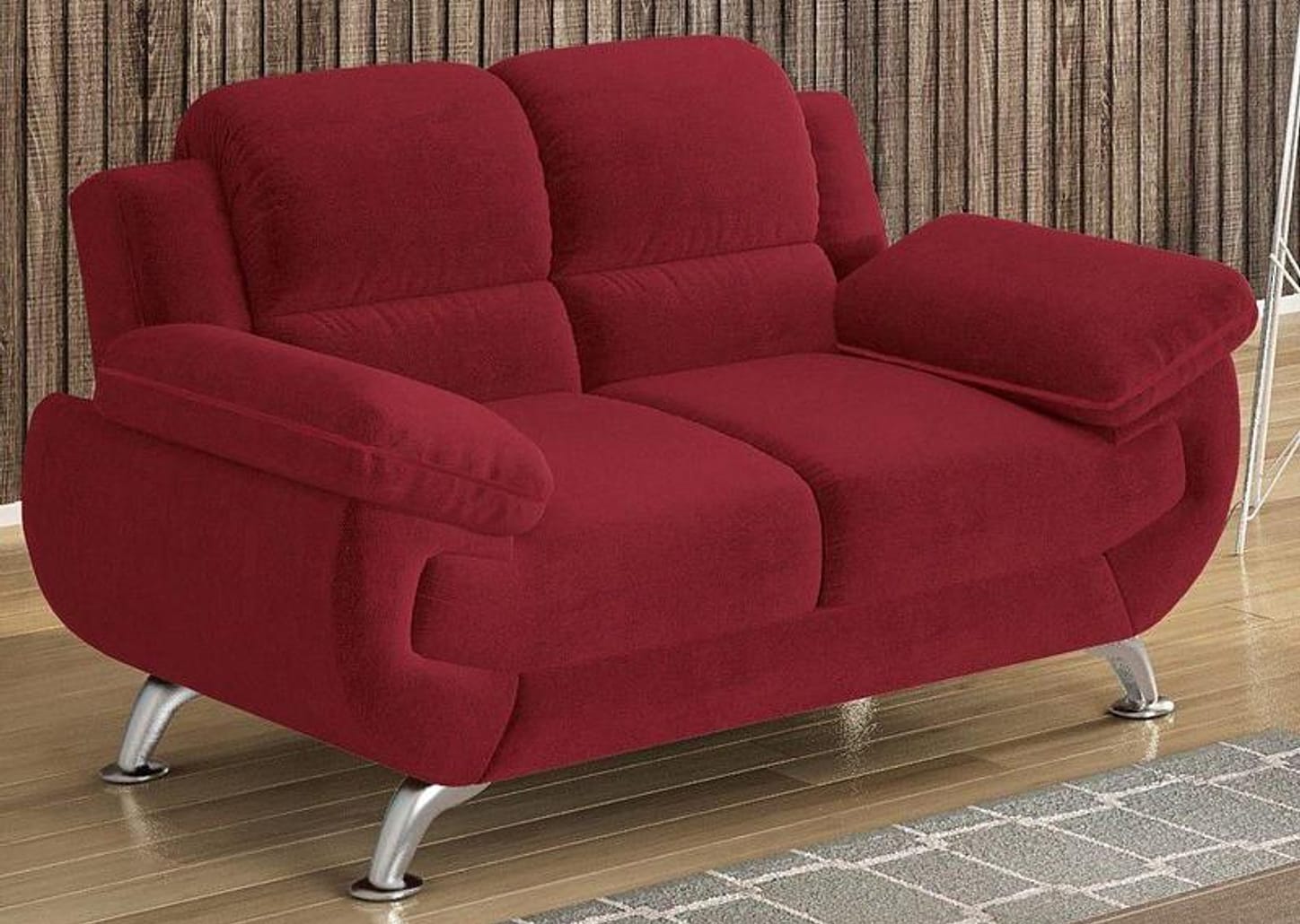 Sofá 2 Lugares Suede Spazium Linoforte