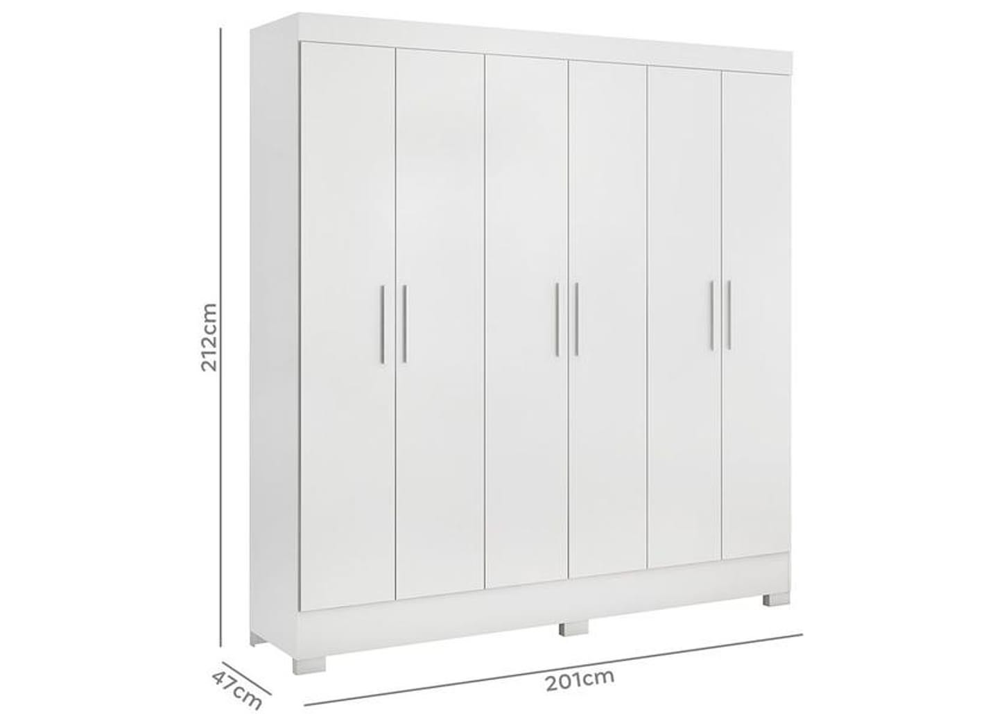 Guarda-roupa Casal 6 Portas 3 Gavetas Demóbile Prático