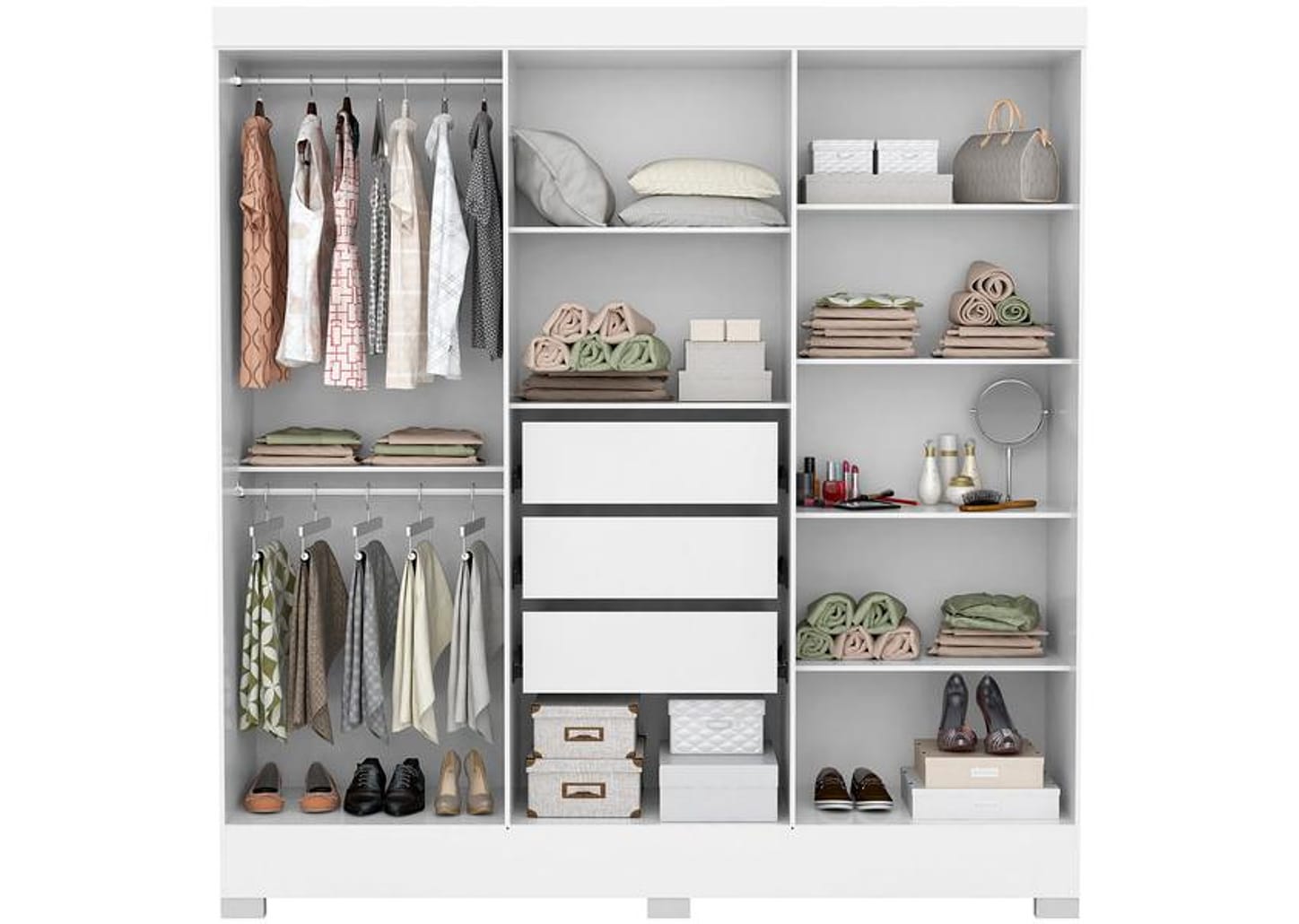 Guarda-roupa Casal 6 Portas 3 Gavetas Demóbile Prático