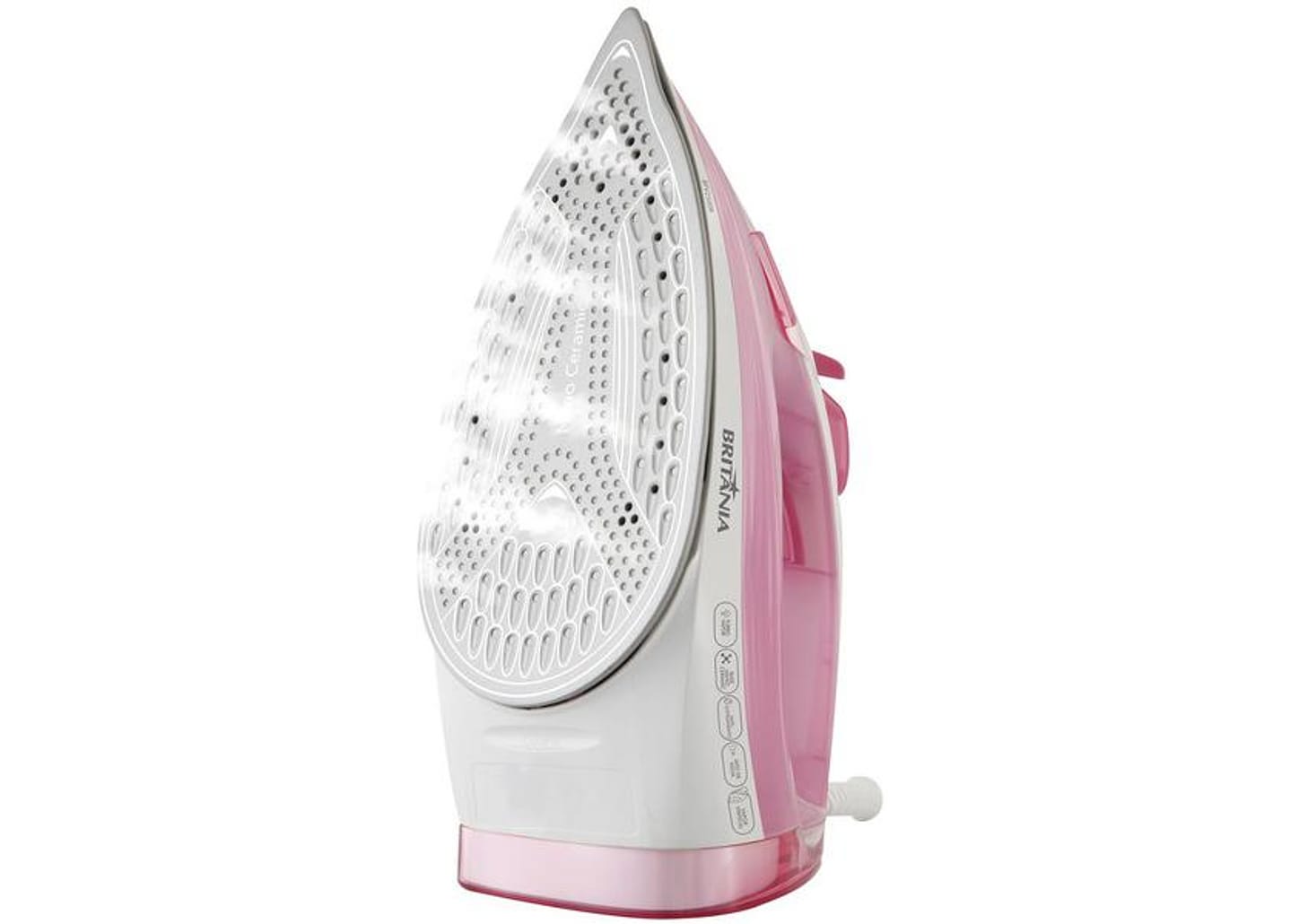 Ferro de Passar Roupa a Vapor Britânia - Nano Ceramic BFV2500R Rosa