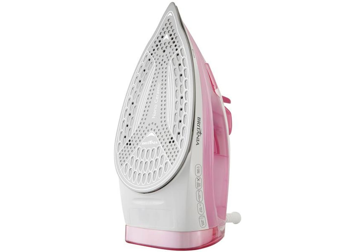 Ferro de Passar Roupa a Vapor Britânia - Nano Ceramic BFV2500R Rosa