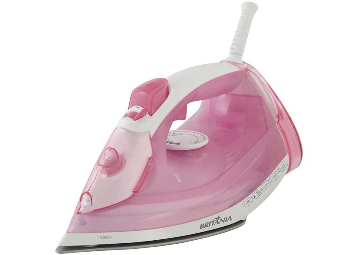 Ferro de Passar Roupa a Vapor Britânia - Nano Ceramic BFV2500R Rosa