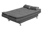 Sofá-cama Casal 3 Lugares Reclinável Veludo Light Matrix Salomé