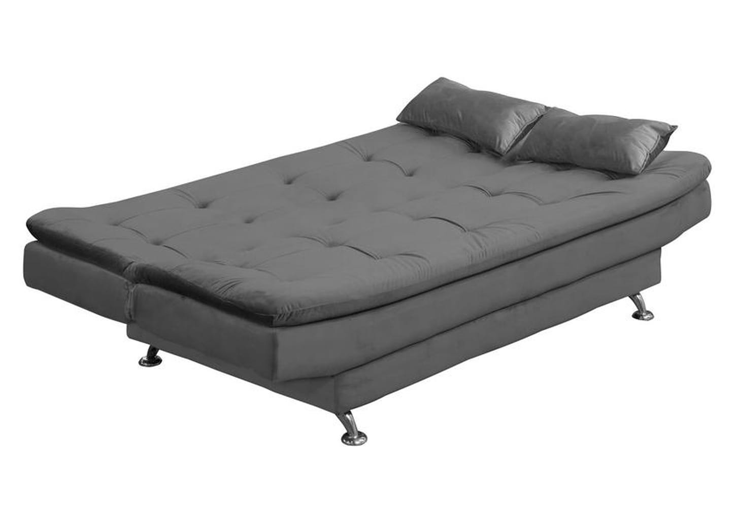 Sofá-cama Casal 3 Lugares Reclinável Veludo Light Matrix Salomé