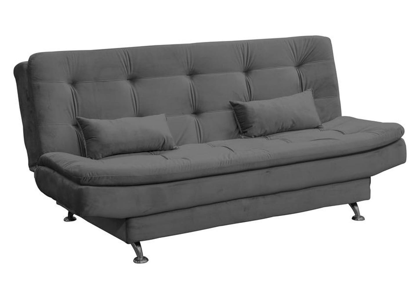 Sofá-cama Casal 3 Lugares Reclinável Veludo Light Matrix Salomé