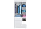 Guarda-roupa Solteiro 3 Portas 2 Gavetas Demóbile Wind