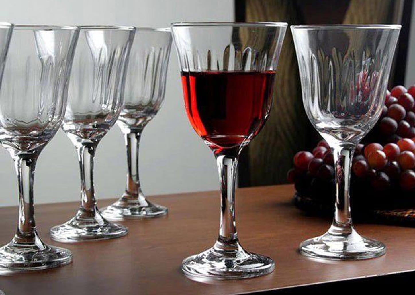 Jogo de Taças para Vinho Vidro 6 Peças 250ml - Nadir Lírio