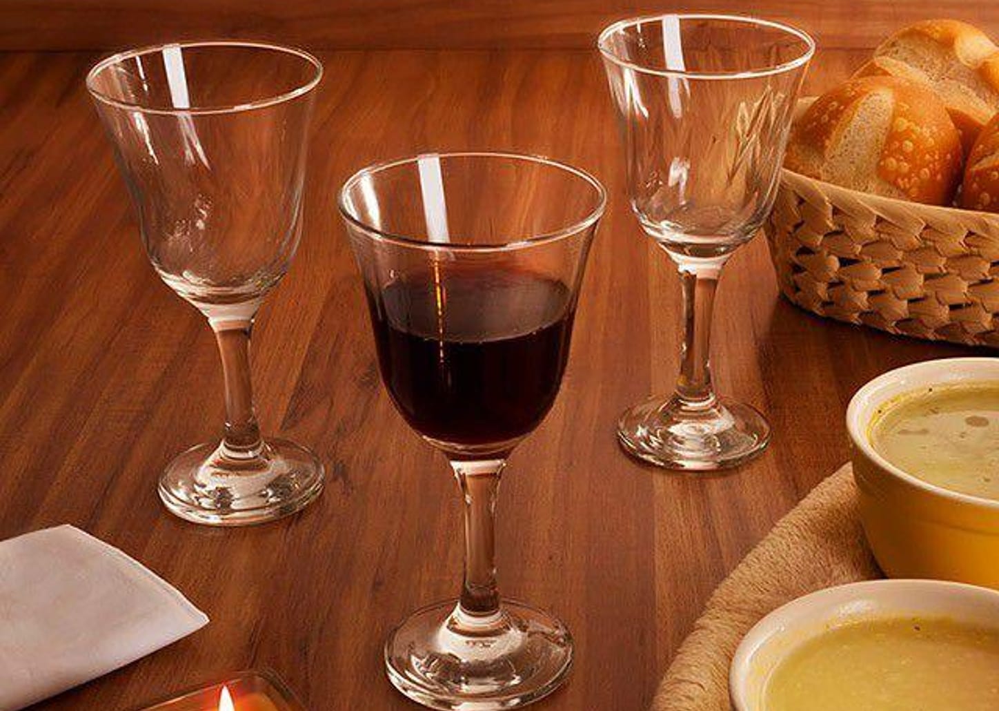 Jogo de Taças para Vinho Vidro 6 Peças 250ml - Nadir Lírio