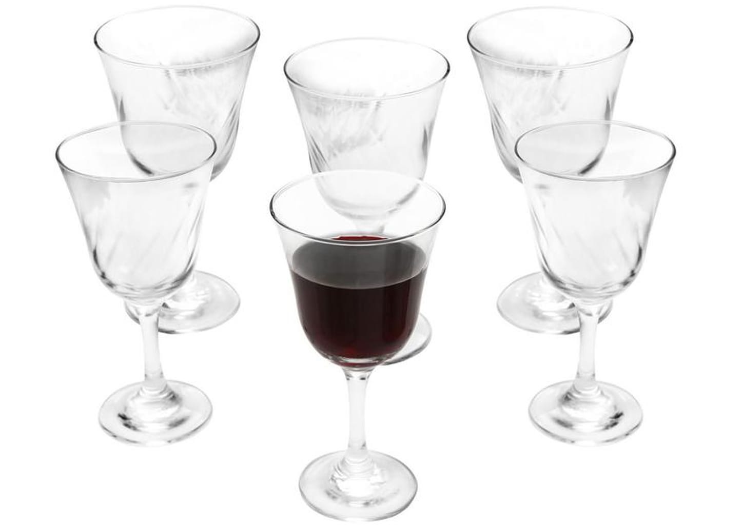 Jogo de Taças para Vinho Vidro 6 Peças 250ml - Nadir Lírio