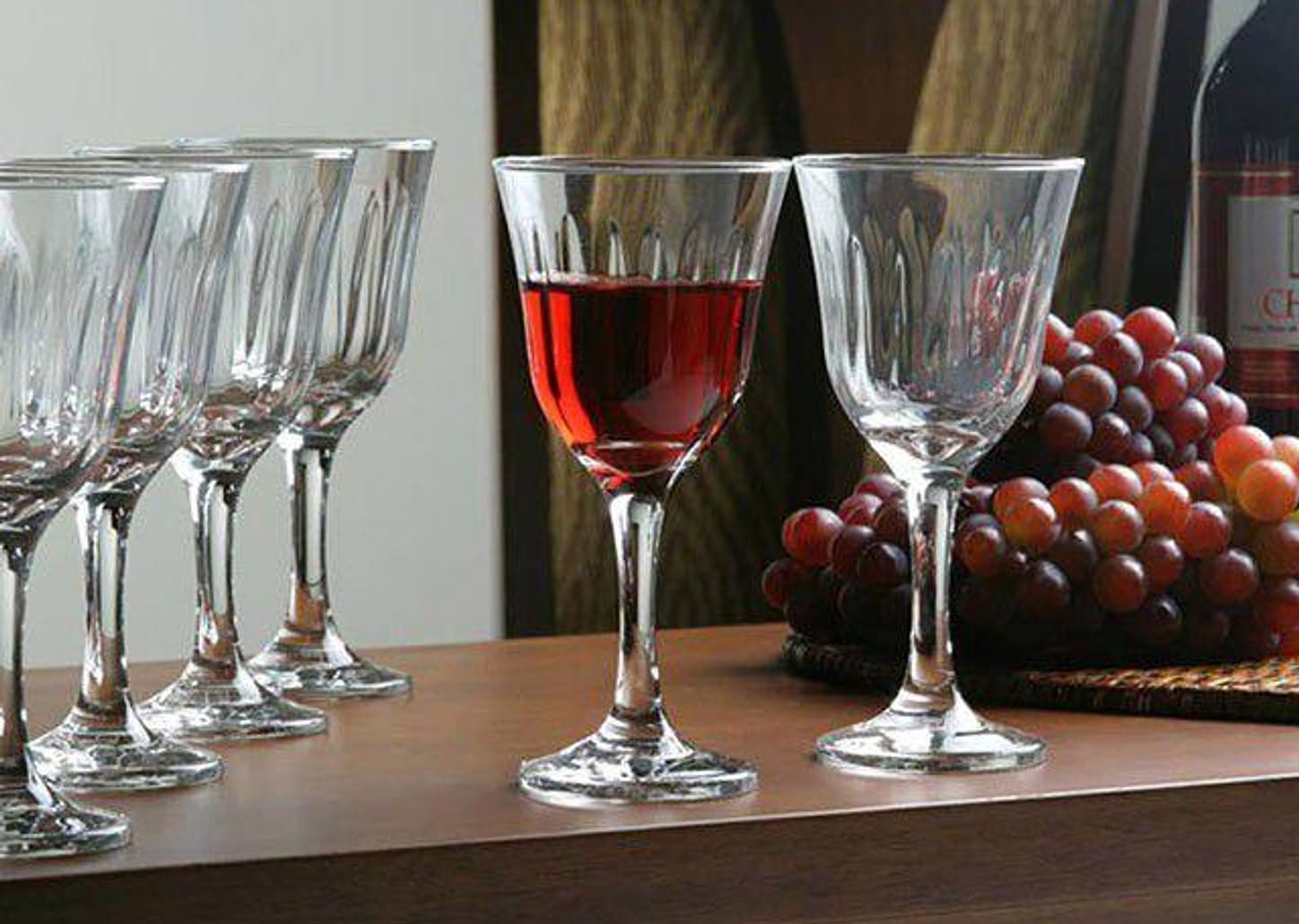 Jogo de Taças para Vinho Vidro 6 Peças 250ml - Nadir Lírio