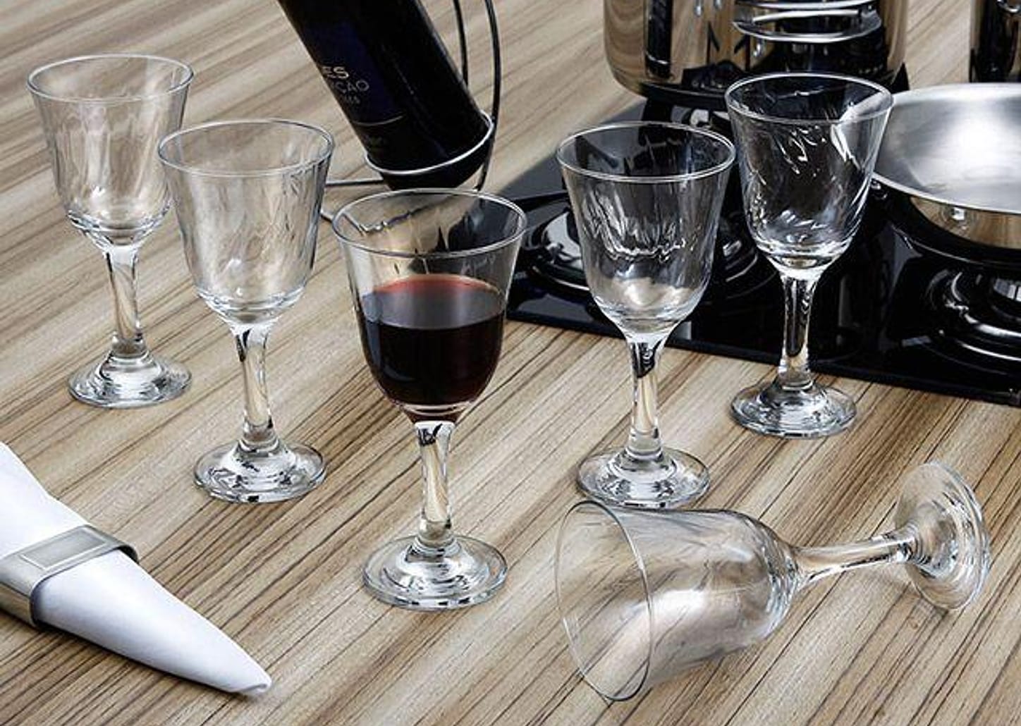 Jogo de Taças para Vinho Vidro 6 Peças 250ml - Nadir Lírio