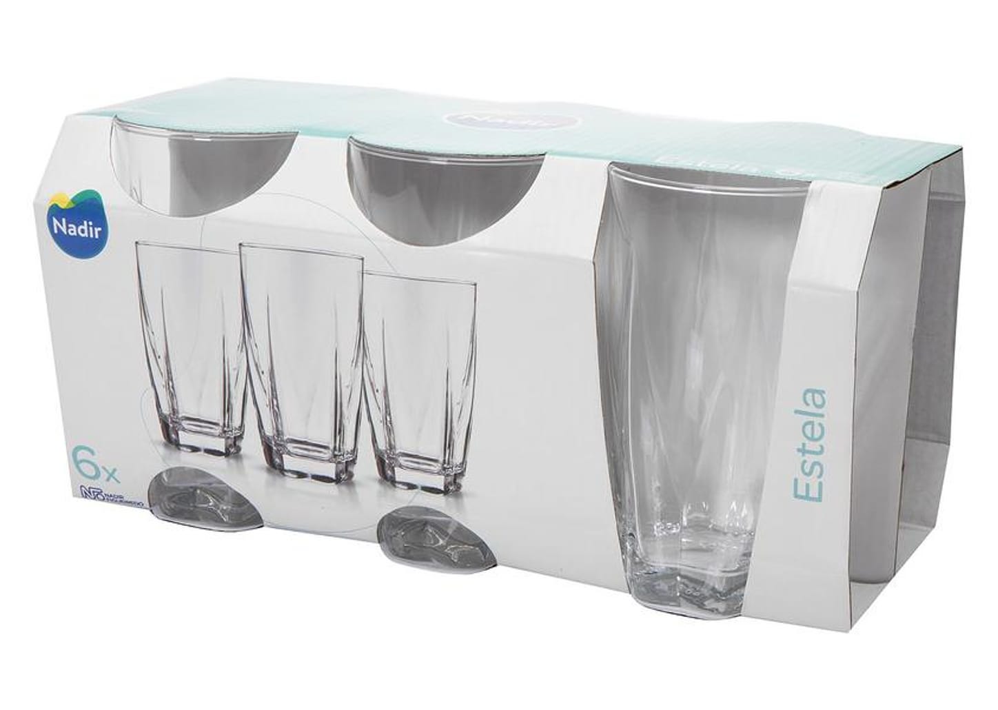 Jogo de Copos de Vidro 6 Peças 460ml - Nadir Estela