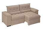 Sofá Retrátil Reclinável 3 Lugares Suede Veludo - Arezzo BestHouse