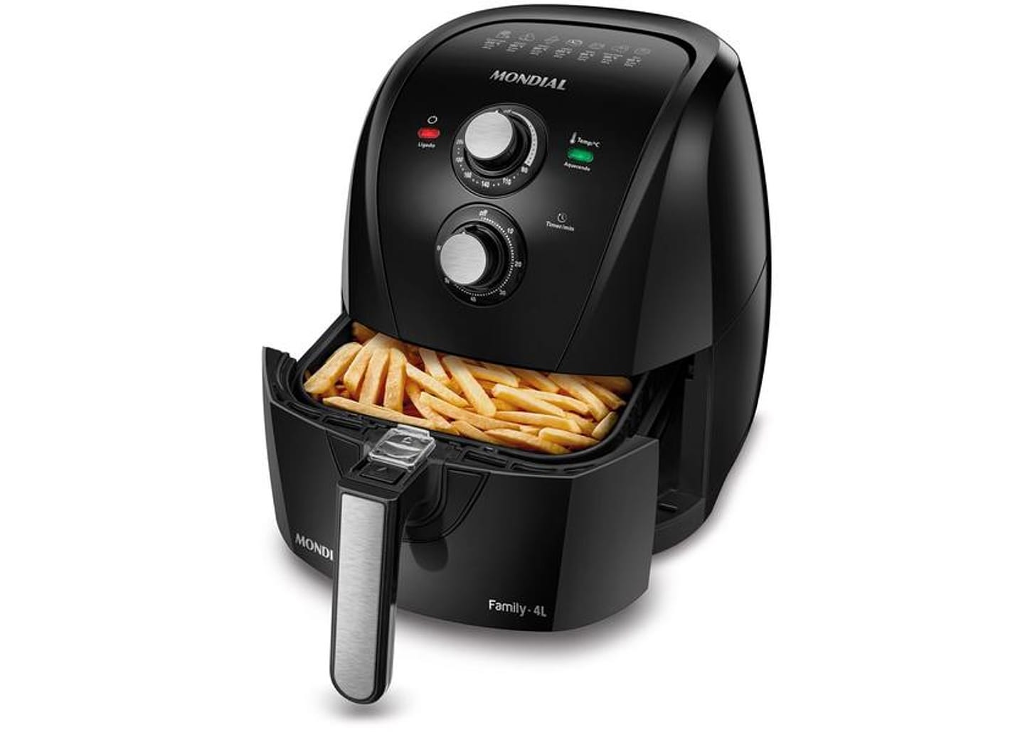 Fritadeira Elétrica sem Óleo/Air Fryer Mondial - AFN-40-FB Preta 4L com Timer