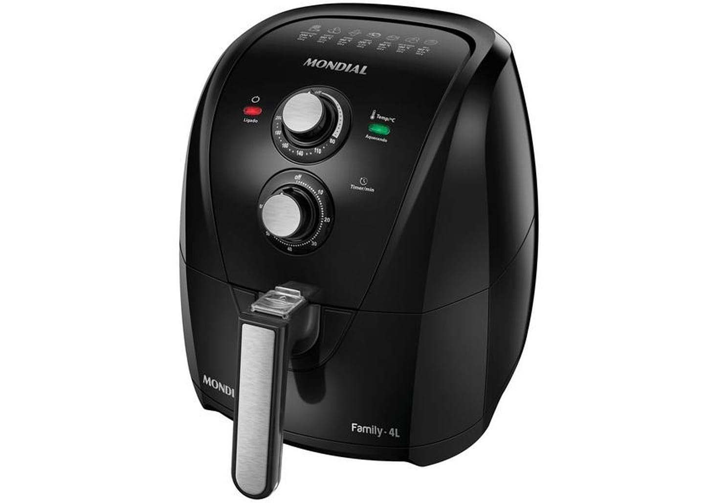 Fritadeira Elétrica sem Óleo/Air Fryer Mondial - AFN-40-FB Preta 4L com Timer