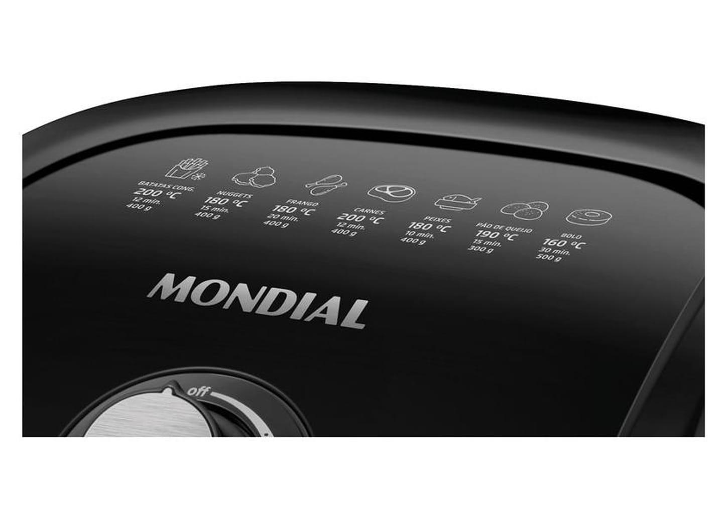 Fritadeira Elétrica sem Óleo/Air Fryer Mondial - AFN-40-FB Preta 4L com Timer