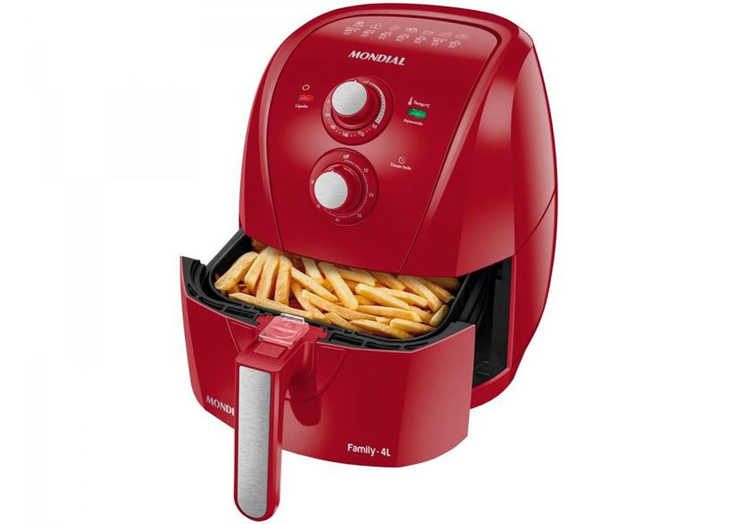 Fritadeira Elétrica sem Óleo/Air Fryer Mondial - AFN40FR Vermelha 4L com Timer