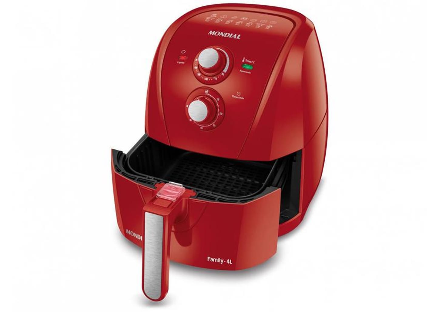 Fritadeira Elétrica sem Óleo/Air Fryer Mondial - AFN40FR Vermelha 4L com Timer