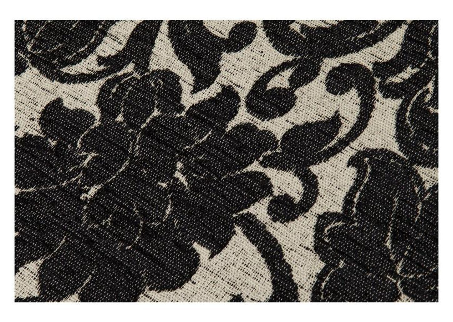 Peseira King 65x260cm Preto Lartex - Jacquard Adoratta