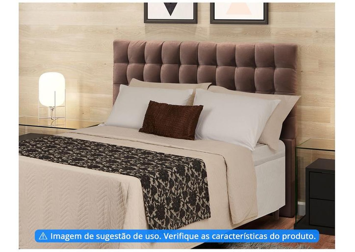 Peseira King 65x260cm Preto Lartex - Jacquard Adoratta