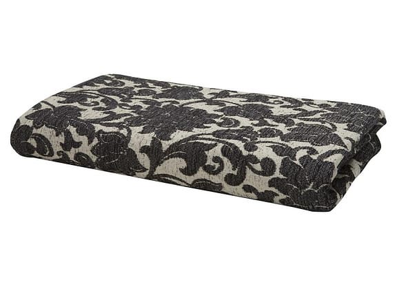 Peseira King 65x260cm Preto Lartex - Jacquard Adoratta