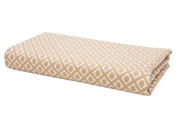 Peseira Queen 65x240cm Laranja Lartex Jacquard Hog