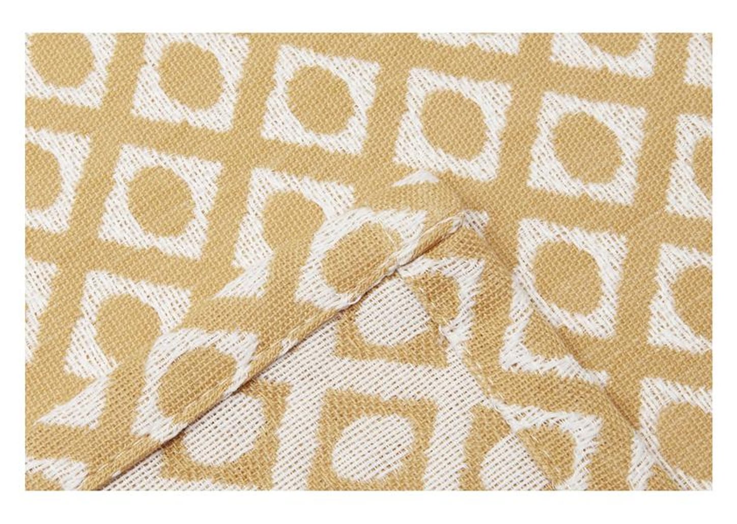 Peseira Queen 65x240cm Laranja Lartex Jacquard Hog