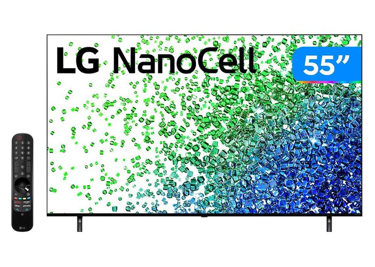 Smart TV 55” 4K UHD Nanocell LG 55NANO80 60Hz Wi-Fi e Bluetooth Alexa 4 HDMI 2 USB