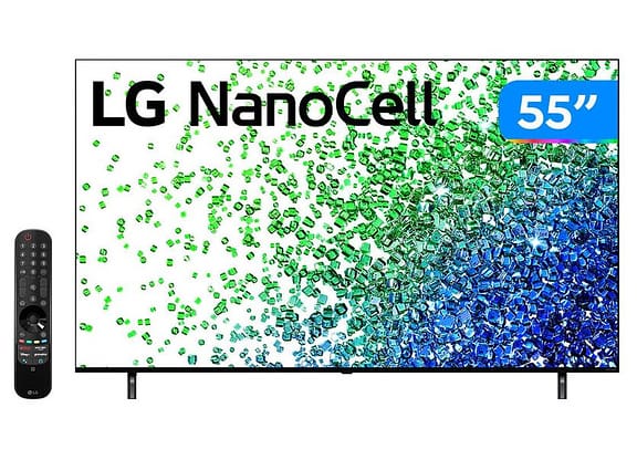 Smart TV 55” 4K UHD Nanocell LG 55NANO80 60Hz Wi-Fi e Bluetooth Alexa 4 HDMI 2 USB