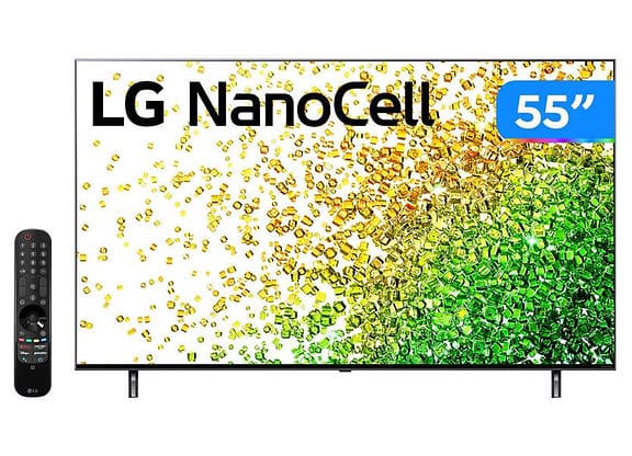 Smart TV 55” 4K UHD Nanocell LG 55NANO85 120Hz Wi-Fi e Bluetooth Alexa 4 HDMI 3 USB