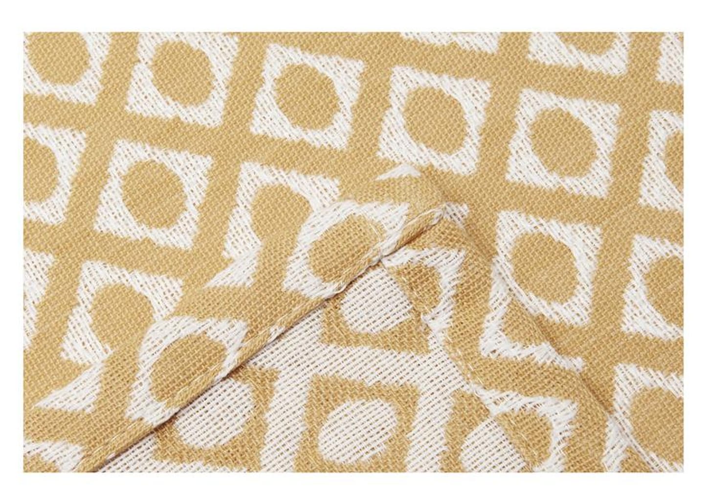 Peseira King 65x260cm Laranja Lartex Jacquard Hog