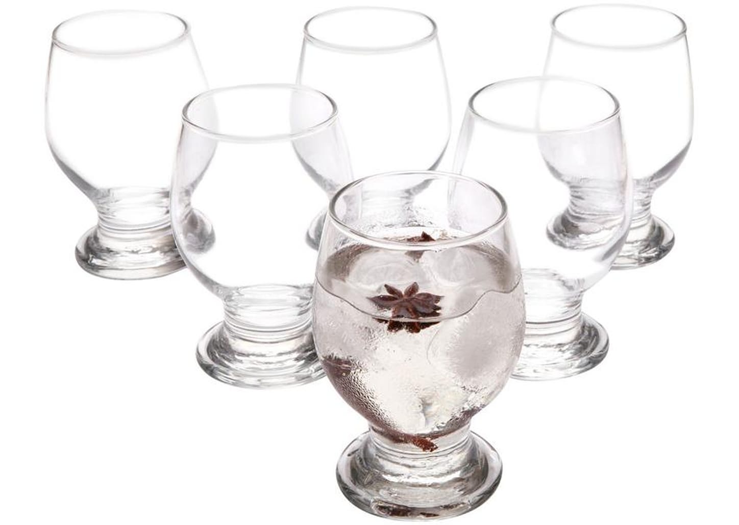 Jogo de Taças para Água e Suco de Vidro 250ml 6 Peças Nadir Paulista